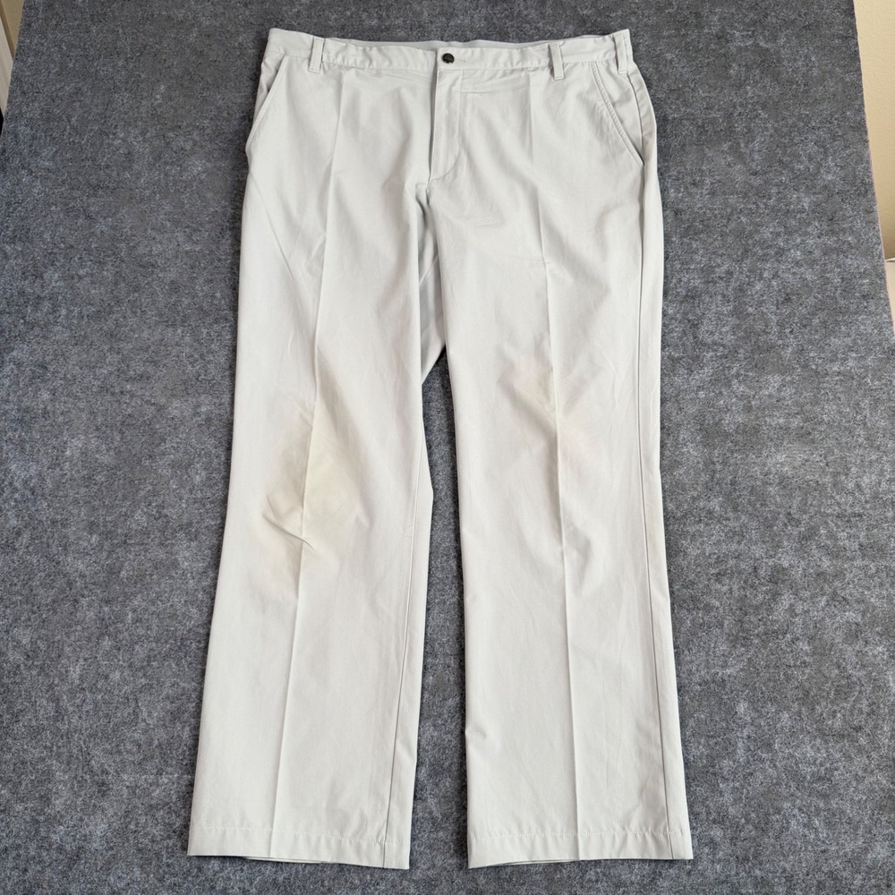 Adidas Pants Mens 40x32 Golf Ultimate365 Gray Stretch Flat Front Trousers